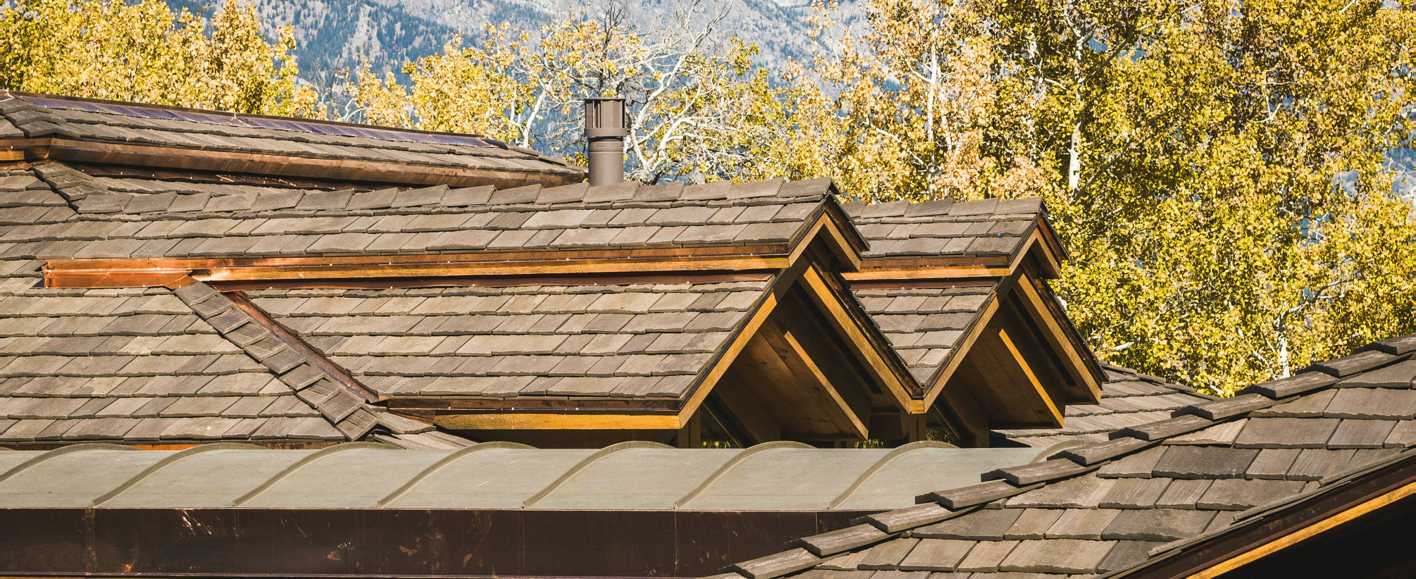 Brava Cedar Shake roof in Aspen on a mountain home
