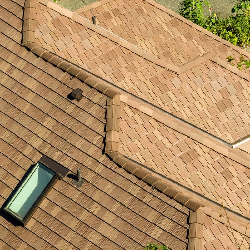 Multi-Width Shake roof in Autumn blend